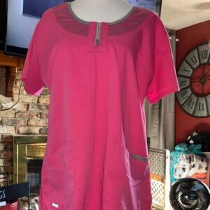 Grey's Anatomy Hot Pink Scrub Top